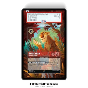 Shere Khan - Depredador amenazador (Encantado) Capítulo 2 - Estuche para cartas con clasificación PSA CSG AGS, con ilustraciones ampliadas y protección GradeGuardian