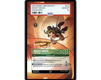 Mickey Mouse - Artful Rogue (Enchanted) Chapter 1 - PSA CSG AGS Graded Card Case Extended Artwork Display with GradeGuardian Protection