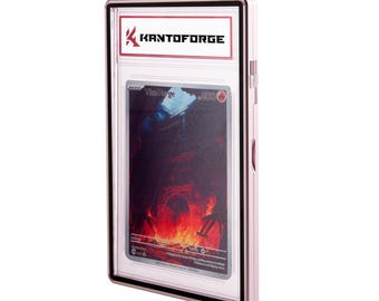 GradeGuardian - Custodia per carte collezionabili PSA in vetro temperato con protezione UV - Rosa fiore