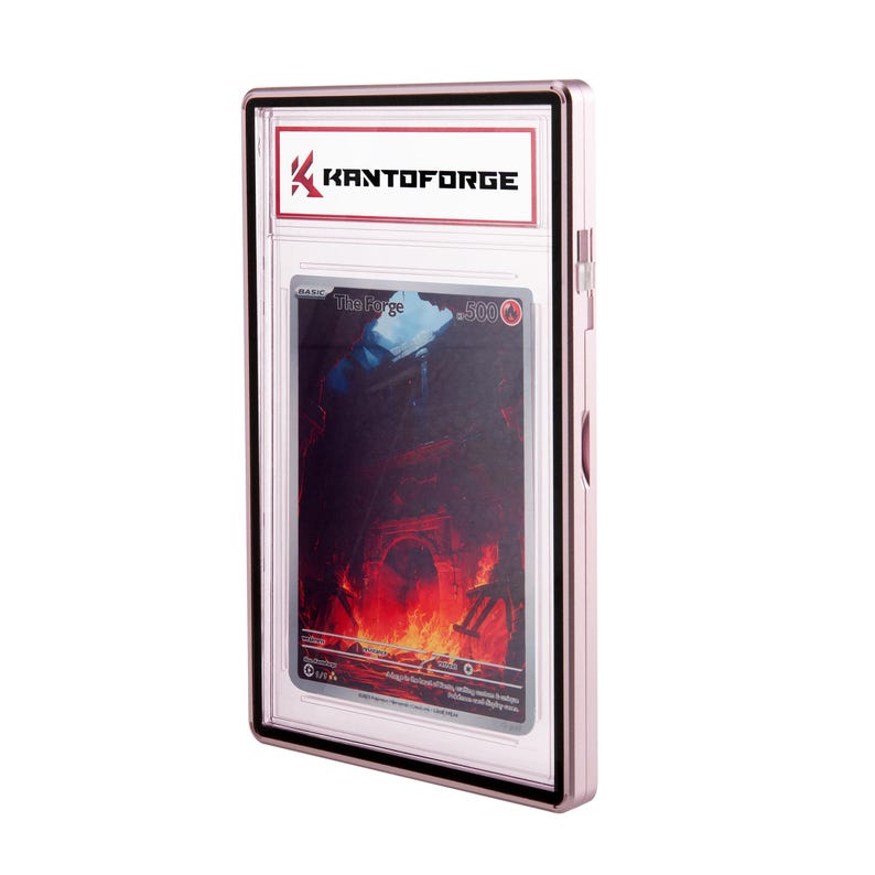GradeGuardian - UV Protected, Tempered Glass Graded PSA Trading Card Case - Blossom Pink image 1