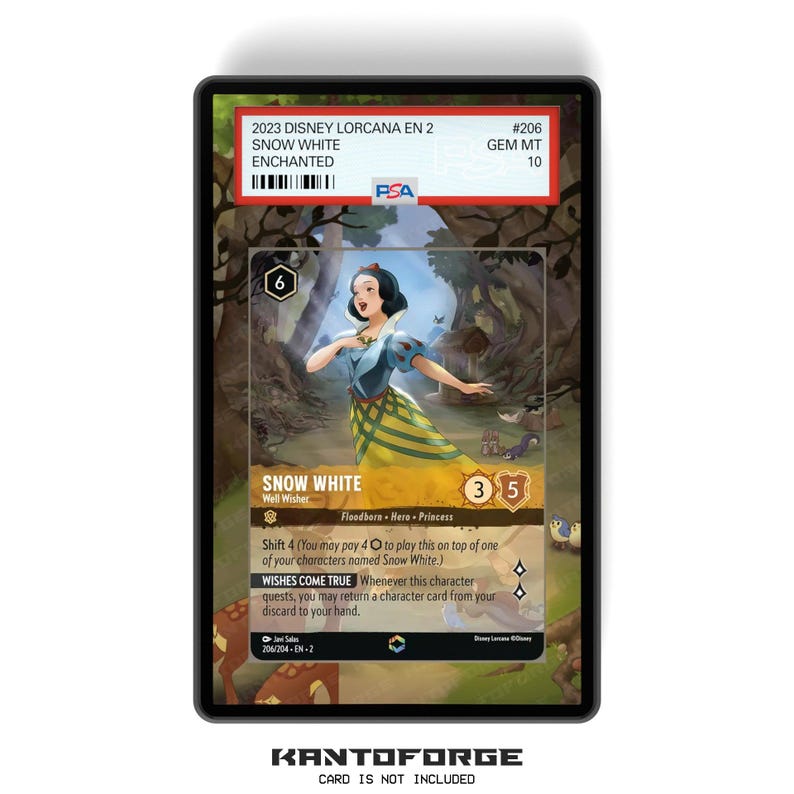 Snow White - Well Wisher (Enchanted) Chapter 2 - PSA CSG AGS Graded Card Case Extended Artwork Display with GradeGuardian Protection image 1
