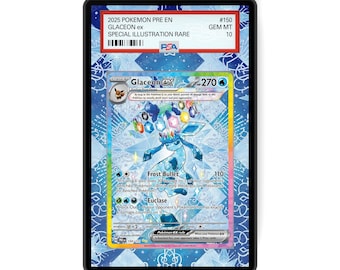 Glaceon ex 150/131  - PSA Size Graded Card Case Extended Artwork Display with GradeGuardian Protection