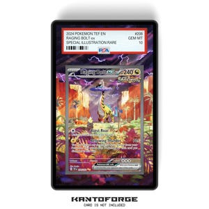 Raging Bolt ex 208/162 - PSAサイズ グレーディングカードケース 拡張アートワークディスプレイ グレードガーディアン保護付き