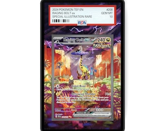 Raging Bolt ex 208/162 - Estuche para tarjetas con clasificación de tamaño PSA, diseño extendido con protección GradeGuardian