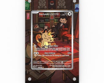 Team Rocket's Meowth 203/182 - Pokémon Extended Artwork Display Case