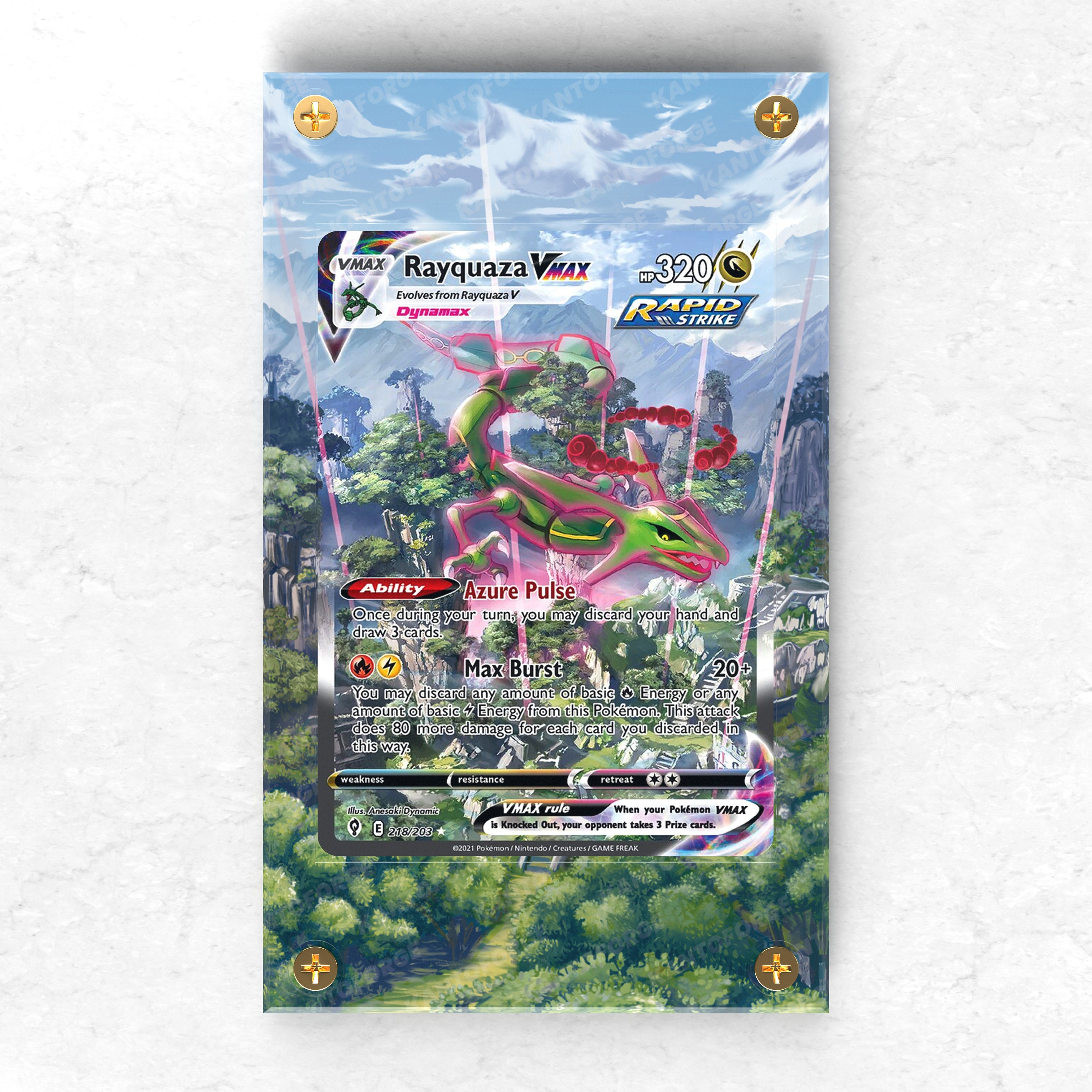 Rayquaza VMAX 218/203 - Pokmon Extended Artwork Display Case - Etsy Rayquaza VMAX 218/203 - Pokmon Extended Artwork Display Case - Etsy