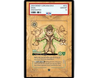 Basil - Disguised Detective (Enchanted) Chapter 6 - PSA CSG AGS Graded Card Case Extended Artwork Display with GradeGuardian Protection