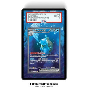 Blastoise ex 200/165 - Estuche para tarjetas graduadas de tamaño PSA con diseño extendido y protección GradeGuardian