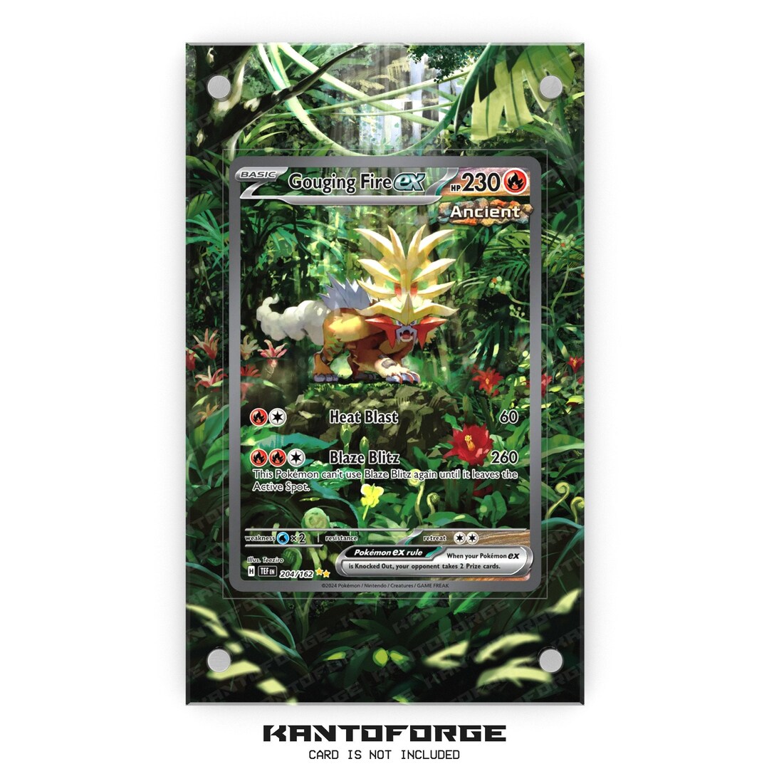Gouging Fire Ex 204/162 - Pokmon Extended Artwork Display Case - Etsy Gouging Fire Ex 204/162 - Pokmon Extended Artwork Display Case - Etsy
