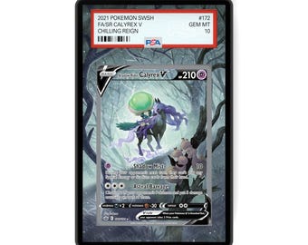 Shadow Rider Calyrex V 172/198 - PSA Size Graded Card Case Extended Artwork Display with GradeGuardian Protection