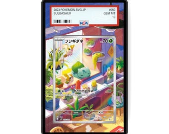 Bulbasaur 050/049 - PSA Size Graded Card Case Extended Artwork Display with GradeGuardian Protection