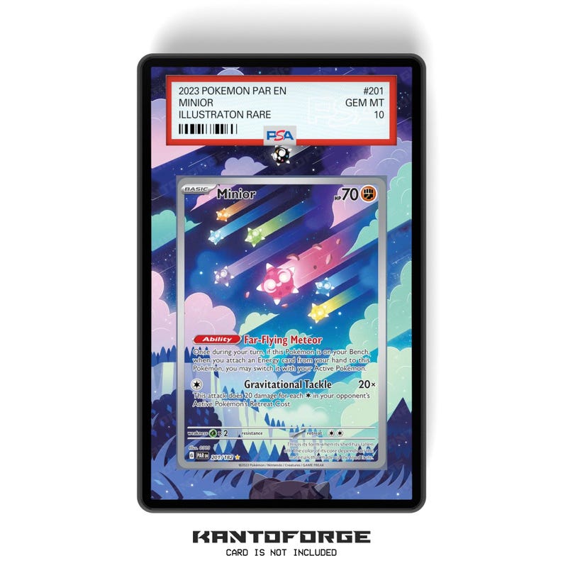Minior 201/182 - PSA Size Graded Card Case Extended Artwork Display with GradeGuardian Protection image 1