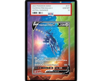Origin Forme Dialga V 177/189 - PSA Size Graded Card Case Extended Artwork Display with GradeGuardian Protection