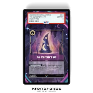 El sombrero del hechicero (encantado) Capítulo 3 - Estuche para cartas con clasificación PSA CSG AGS Exhibición de ilustraciones ampliada con protección GradeGuardian