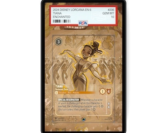 Tiana - Restaurant Owner (Enchanted) Chapter 6 - PSA CSG AGS-kaarthouder met kaart, uitgebreid artwork-display met GradeGuardian-bescherming