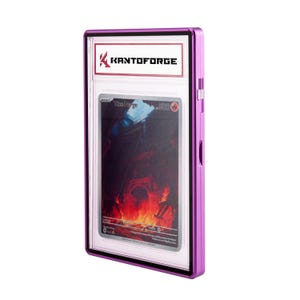 GradeGuardian - Custodia per carte collezionabili PSA in vetro temperato con protezione UV - Viola reale