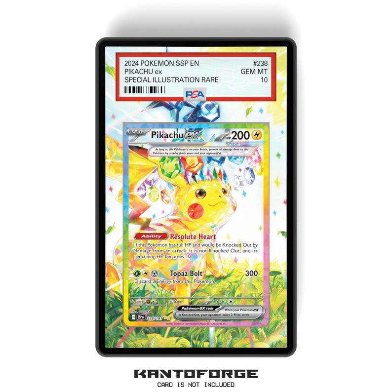 Pikachu ex 238/191 - PSA Size Graded Card Case Extended Artwork Display with GradeGuardian Protection image 1