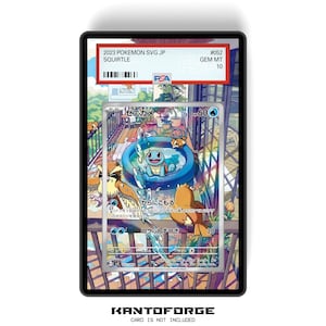 ゼニガメ 052/049 - PSAサイズ グレーディングカードケース 拡張アートワークディスプレイ グレードガーディアン保護付き