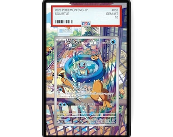 Squirtle 052/049 - PSA Size Graded Card Case Extended Artwork Display with GradeGuardian Protection