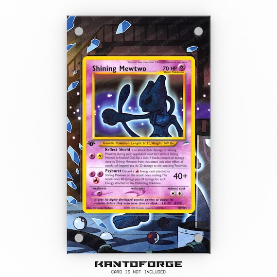Shining Mewtwo 109/105 - Pokémon Extended Artwork Display Case - Etsy