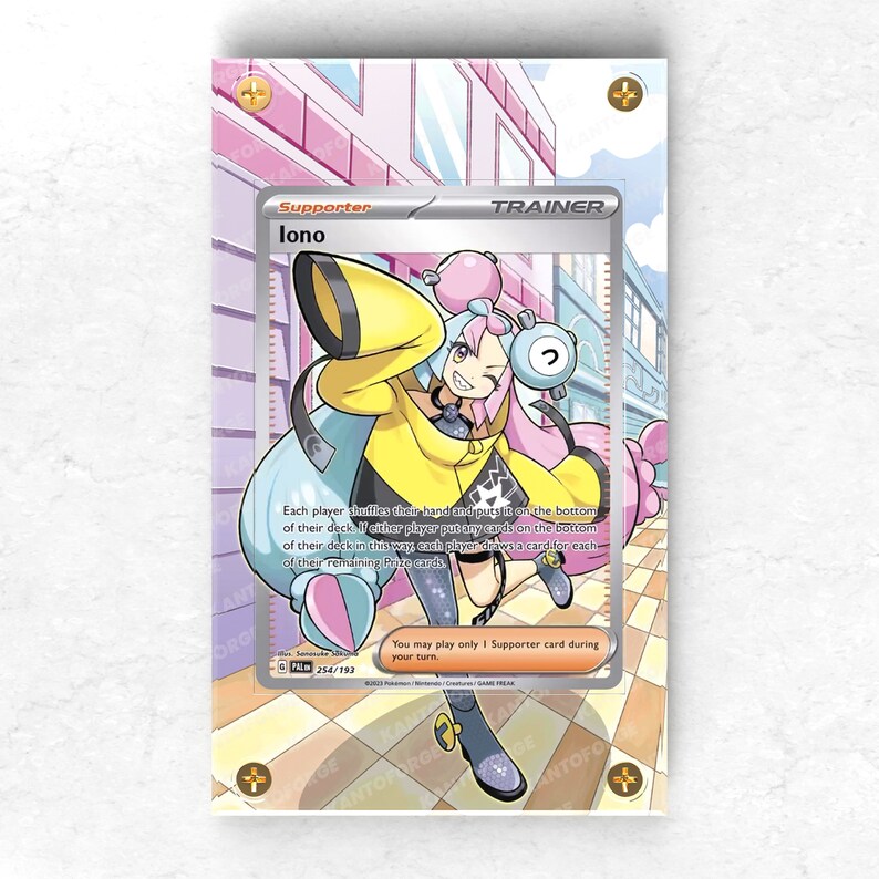 Iono 254 193 pok mon extended artwork protective card etsy