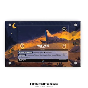 Pride Lands - Rocher de la fierté (enchanté) - Grande vitrine magnétique pour oeuvres d'art Lorcana