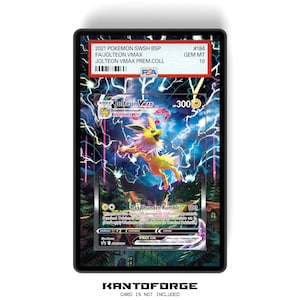 Jolteon VMAX SWSH184 - PSAサイズグレードカードケース拡張アートワークディスプレイ、GradeGuardian保護付き