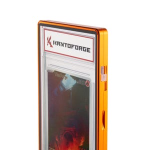 GradeGuardian - Estojo para Cartões Colecionáveis com Certificação PSA em Vidro Temperado e Proteção UV - Laranja Brasa imagem 3