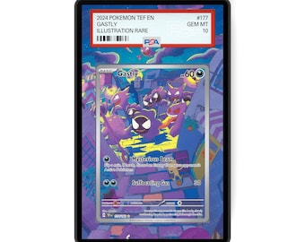Gastly 177/162 - PSA Size Graded Card Case Extended Artwork Display with GradeGuardian Protection