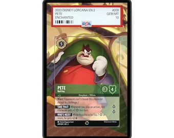 Pete - Bad Guy (Enchanted) Chapter 2 - PSA CSG AGS Graded Card Case Extended Artwork Display with GradeGuardian Protection
