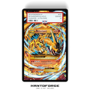 M Charizard EX 107/106 - PSA Size Graded Card Case erweitertes Artwork Display mit GradeGuardian Schutz