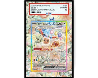 Eevee ex 167/131  - PSA Size Graded Card Case Extended Artwork Display with GradeGuardian Protection