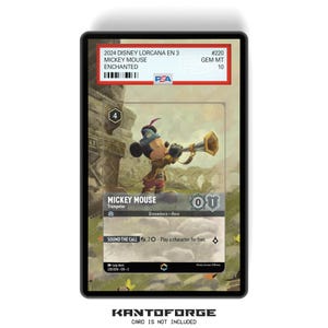 Topolino - Trombettista (Incantato) Capitolo 3 - PSA CSG AGS Custodia per carte classificate Espositore per opere d'arte esteso con protezione GradeGuardian