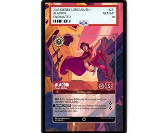 Aladdin - Heroic Outlaw (Enchanted) Chapter 1 - PSA CSG AGS Graded Card Case Extended Artwork Display with GradeGuardian Protection