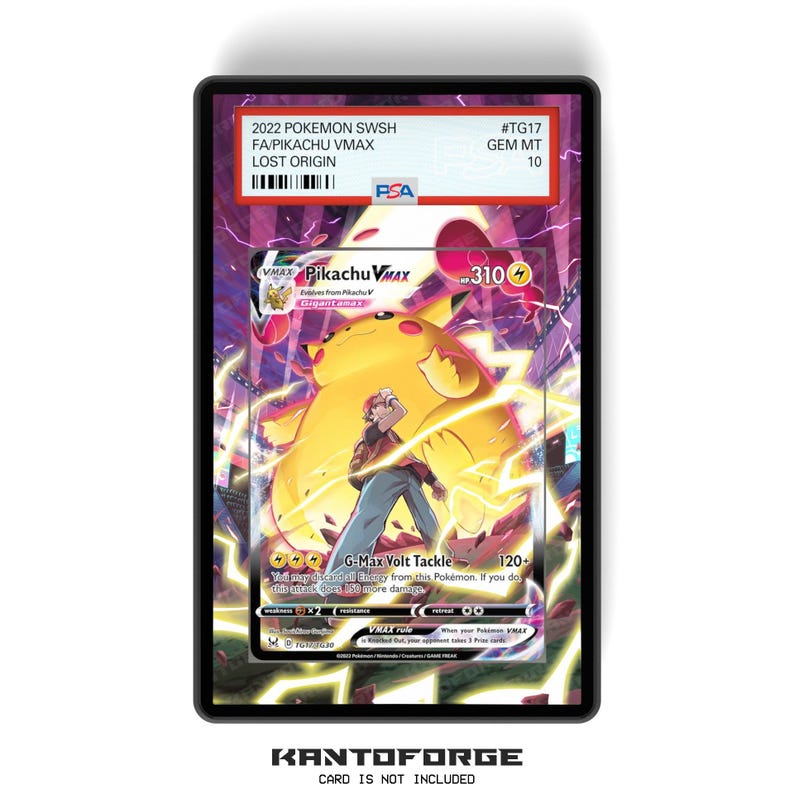 Pikachu VMAX TG17/TG30 - PSA Size Graded Card Case Extended Artwork Display with GradeGuardian Protection image 1