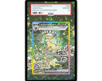 Leafeon ex 144/131  - PSA Size Graded Card Case Extended Artwork Display with GradeGuardian Protection