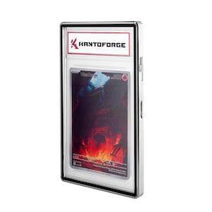 GradeGuardian - Custodia per carte collezionabili PSA in vetro temperato e protetto dai raggi UV - Argento cromato (metallizzato)