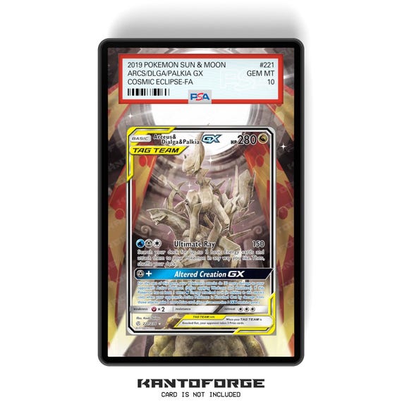Arceus, Dialga & Palkia GX 221/236 - PSA Size Graded Card Case