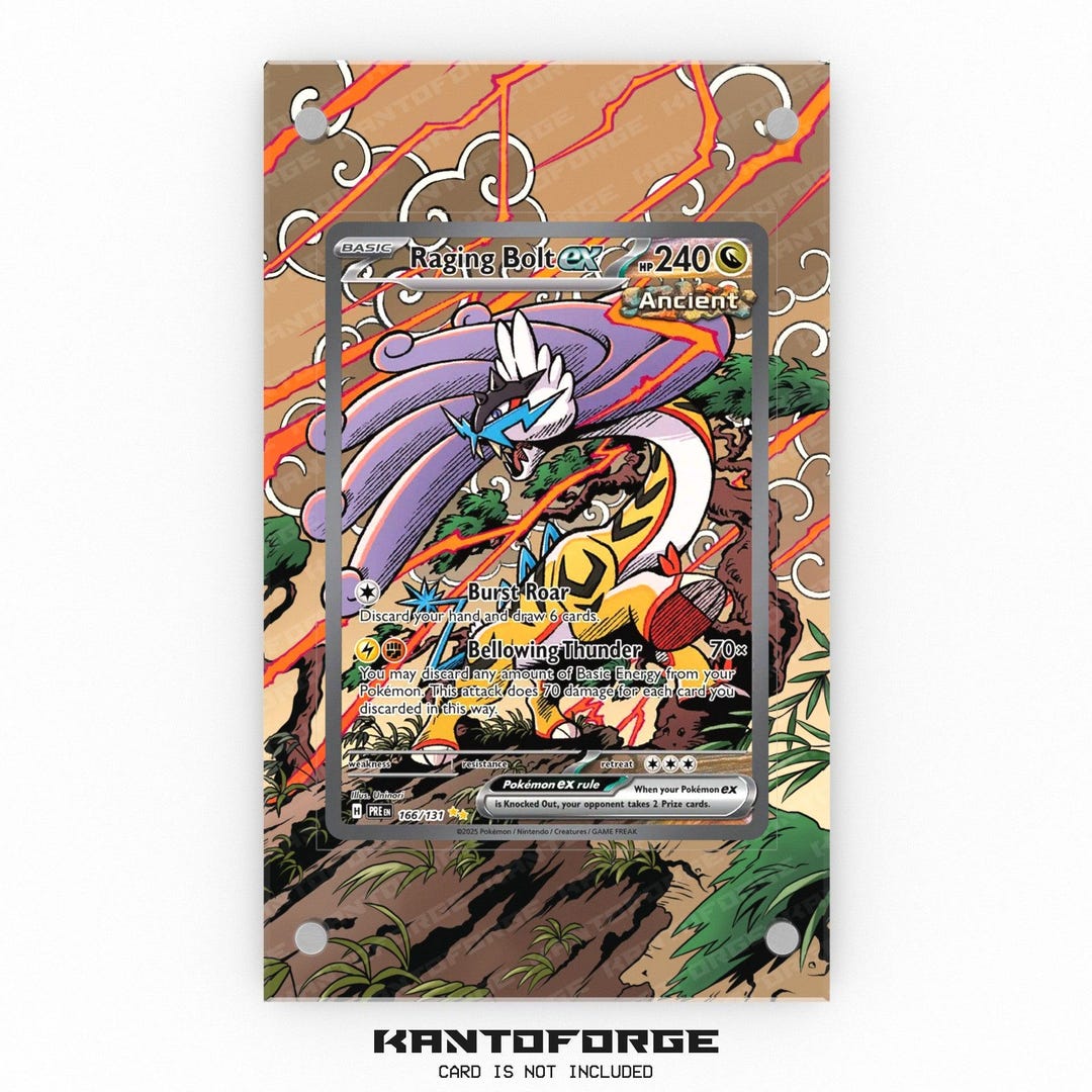 Raging Bolt Ex 166/131 - Pokémon Extended Artwork Display Case - Etsy UK