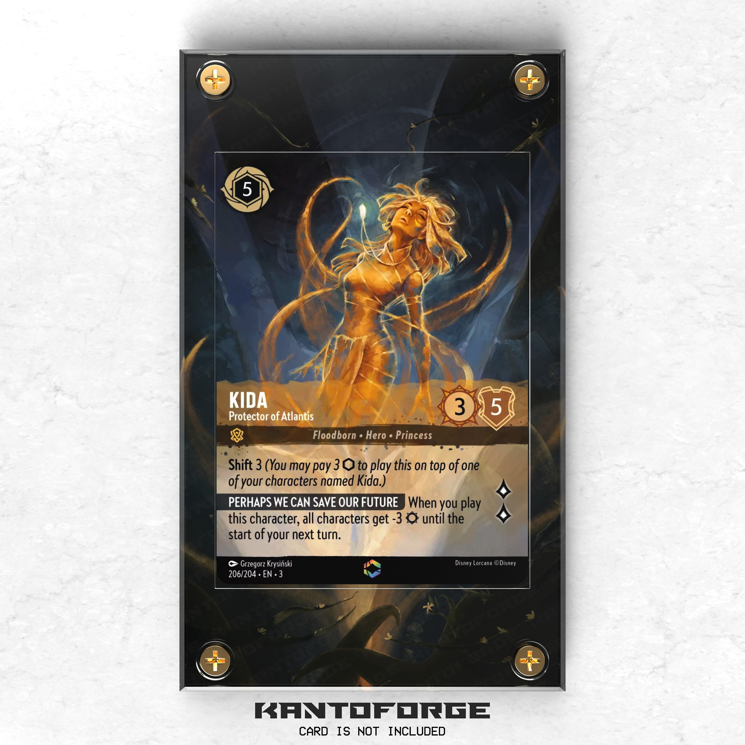 lorcana kida card - Into the Inklands - 7 Illustrated by Kenneth Anderson Kida - Protector Of Atlantis