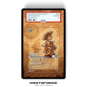 Capitano Amelia - Comandante dell'Eredità (Incantato) Capitolo 6 - PSA CSG AGS Custodia per carte classificate Estensione dell'opera d'arte con GradeGuardian