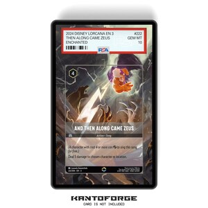 Y entonces llegó Zeus (Encantado) Capítulo 3 - Estuche para cartas con calificación PSA CSG AGS Exhibición de ilustraciones ampliada con protección GradeGuardian