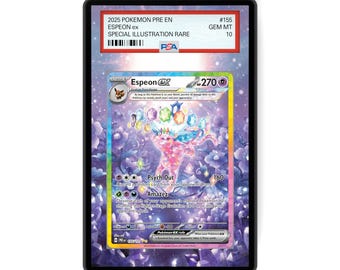 Espeon ex 155/131 - Estuche para tarjetas graduadas de tamaño PSA con diseño extendido y protección GradeGuardian