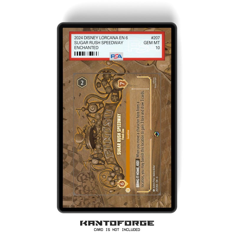Sugar Rush Speedway - Finish Line (Enchanted) Chapter 6 - PSA CSG AGS Graded Card Case Extended Artwork Display with GradeGuardian image 1