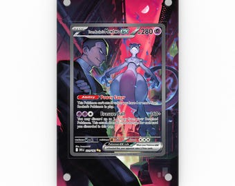 Team Rocket's Mewtwo ex 231/182 - Pokémon Extended Artwork Display Case