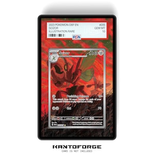 Scizor 205/197 - PSA Size Graded Card Case Extended Artwork Display with GradeGuardian Protection image 1
