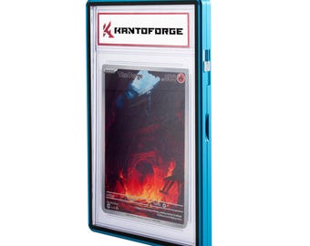 GradeGuardian - Étui pour cartes à collectionner PSA avec protection UV et verre trempé - Bleu océan