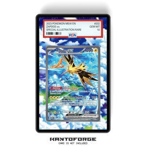 Zapdos ex 202/165 - Estuche para tarjetas graduadas de tamaño PSA con diseño extendido y protección GradeGuardian