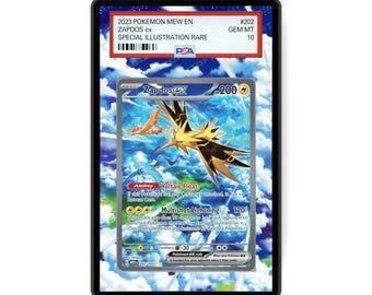 Zapdos ex 202/165 - PSA Size Graded Card Case Extended Artwork Display with GradeGuardian Protection