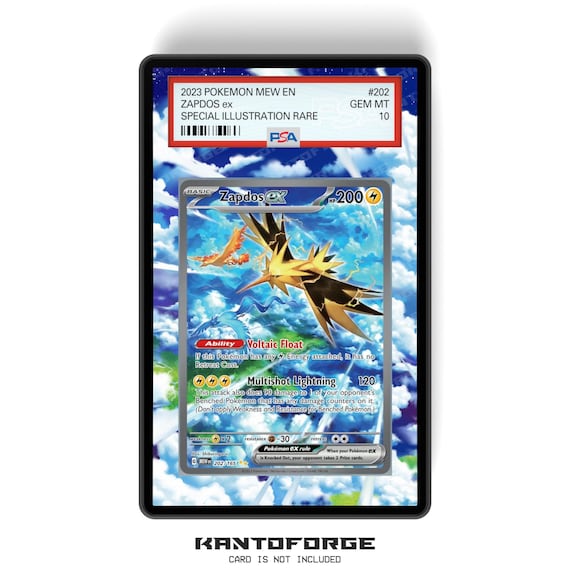 Zapdos Ex 202/165 - PSA Size Graded Card Case Extended Artwork